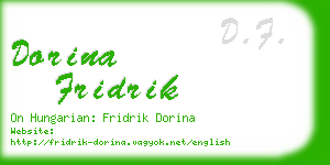 dorina fridrik business card